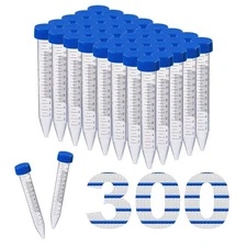 15ml Conical Centrifuge Tubes, 300Pcs Polypropylene Test Tubes
