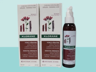KLORANE KERATIN STRENGTH KERATIN QUININE FOR THINNING HAIR 4.2 OZ NWB LOT OF 2
