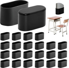 24 Stück Stuhlbeinkappen, 40×20 mm Oval Schutzkappen für Stuhlbeine, Robuste PVC