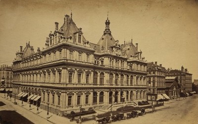 France, Lyon, Palais de la Bourse et du Commerce, original print, 1865