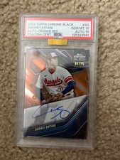 topps chrome black baseball Shohei Ohtani Autograph Orange Refractor /25 Gem Mt