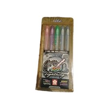 Sakura Gelly Roll Lightning 0.4 Med Line Gel Ink Rollerballs Set Of 5 Vintage
