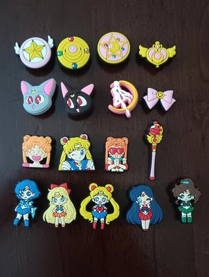 Set Of 17 Sailor Moon Characters Shoe Charms For Crocs