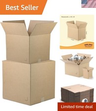 10"x8"x6" Brown/Kraft Corrugated Cardboard Shipping Boxes 100-Pack  Mailing,...