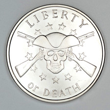 2018 Liberty or Death Silver Shield GSM 1 Troy Ounce .999 Pure Bullion Round 89.00 per troy oz