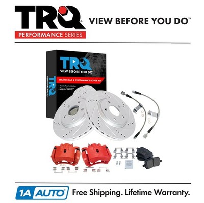 TRQ Front Brake Pad & Rotor Kit For 04-12 Chevrolet Malibu Pontiac G6 Aura