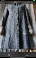 cappotto donna vintage con pelliccia naturale