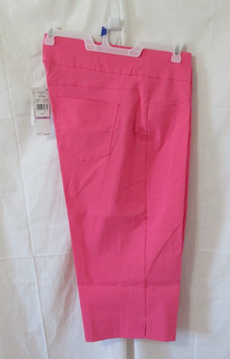 NWT Ruby Rd. Women's Key Items Pull On Capri Pants Stretch Azalea Color Size 22W