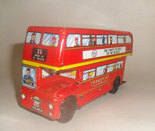 WELLS BRIMTOY TIN / TINPLATE  FRICTION DRIVE ROUTEMASTER DOUBLE DECKER BUS