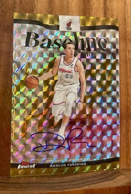 2026 Topps Baseline Autos Duncan Robinson #BA-DR Yellow Geometric Refractor /50