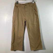 Carhartt Tan Canvas Work Pants Carpenter Utility Cargo Style
