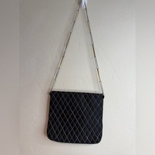 Vintage Elegant Black Quilted Shoulder Bag