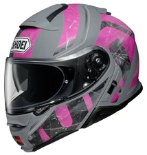 Shoei Neotec II Jaunt Motorcycle Helmet Gray/Pink