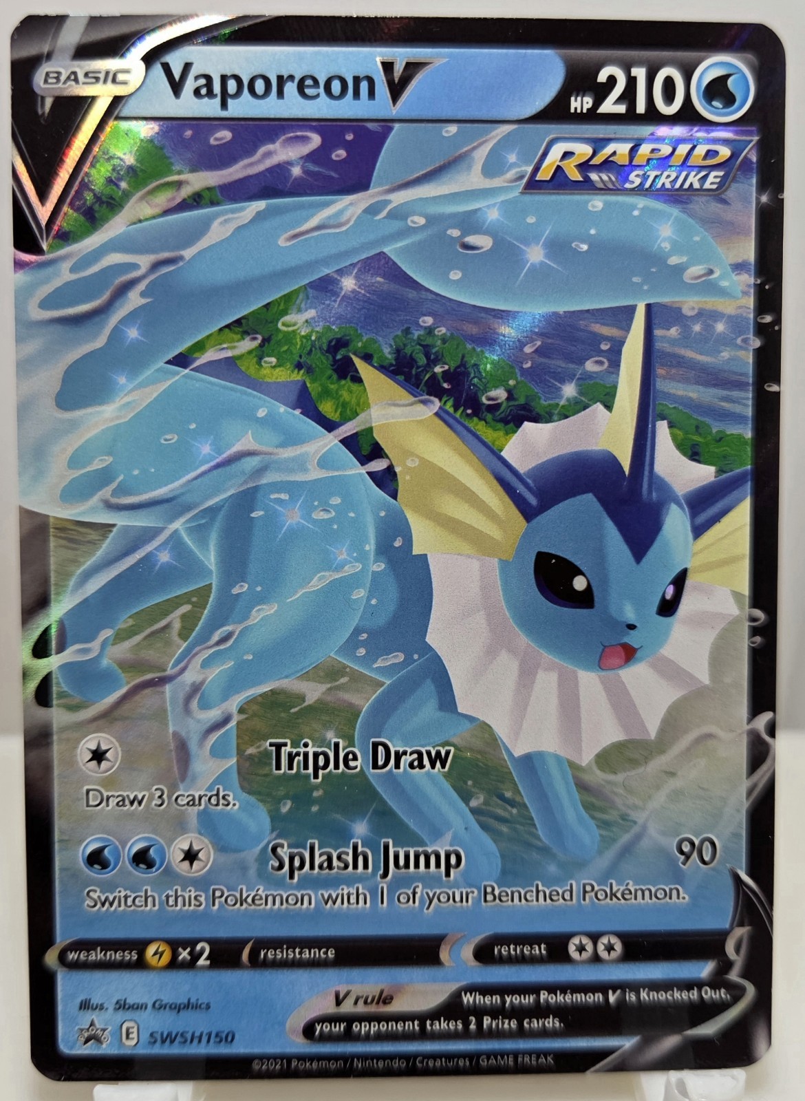 Vaporeon V Pokémon Sword & Shield Black Star Promos SWSH150 NM/M Unplayed