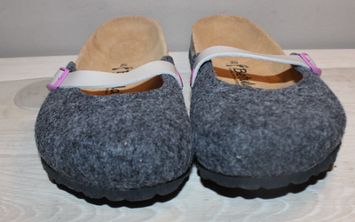 BETULA BY BIRKENSTOCK LIV FELT TEXTILE GREY CLOGS MULES  display picture 2
