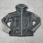 Triple Aught Design Jacket Mens Medium Green Hooded Full Zip Polartec Fleece USA