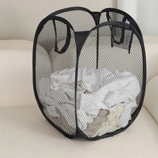 Collapsible Pop-Up Laundry Hamper &ndash; Large Mesh Clothes Basket
