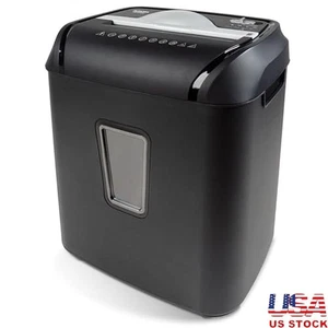 Anti-Jam 12-Sheet Carte de crédit en papier croisé Shredder W/ 4.8 Coffret de déchets Gallon
