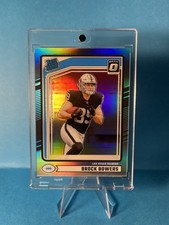2024 Panini Donruss Rated Rookie Brock Bowers #394 Optic Preview Holo Prizm (RC)
