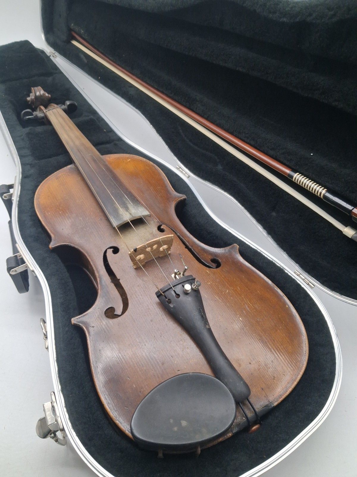 Antique Violin 4/4 Full Size German Hopf, Early 1800's, W Bow, HSC