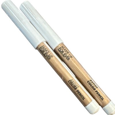 2 Make Up For Ever Artist Color Mini Pencil Multi Use 104 All Around White .02oz