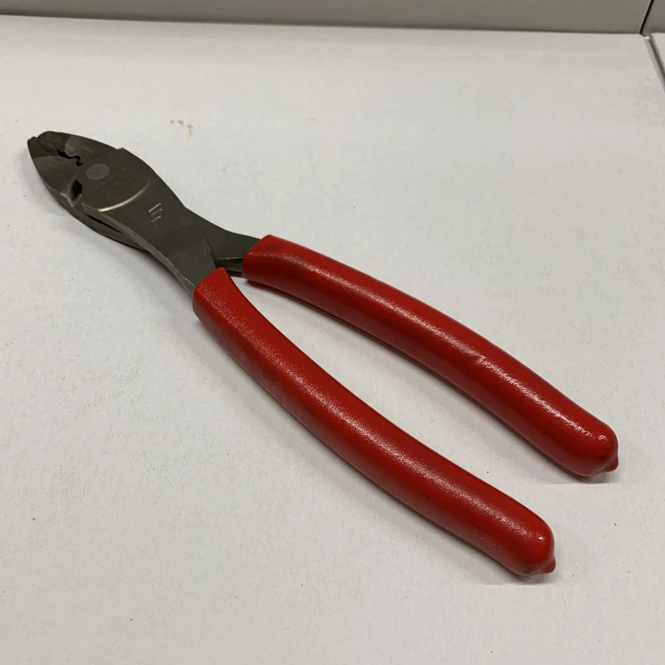 Snap On Tools USA 29ACF RED 9" Wire Terminal Crimping Tool With Cutter NEW - Imagen 1 de 4