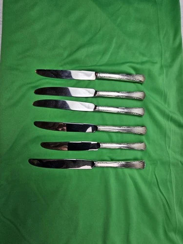 GORHAM STERLING SILVER KNIFE KNIVE HANDLES  LOT OF 6  STAINLESS TIP BLADES