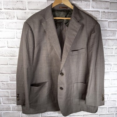 Proper Cloth Blazer Jacket Loro Piana 100% Wool Made In Italy Mocha Brown 54S