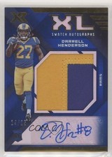 2019 Panini XR Rookie XL Swatch Blue 14/25 Darrell Henderson #RXL-13 Auto 4l3