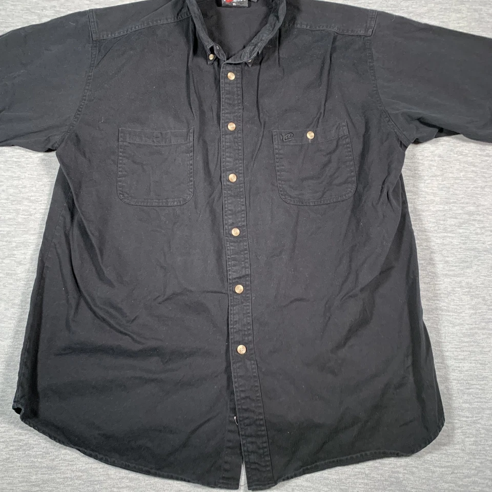 Chase Authentics Shirt Mens XL Black Short Sleeve Button Down Cotton NASCAR - Image 3 of 4