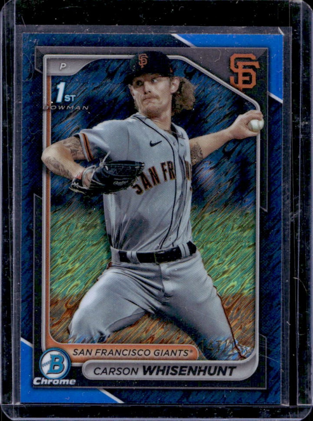 2024 Bowman Carson Whisenhunt Chrome Blue Shimmer Refractor 1st #/150