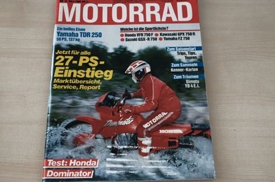 2) Motorrad 08/1988 - Honda TR 200 Fat Cat mit 15 - Honda VFR 750 F mit 100PS b