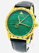 [Near Mint ] Gucci G-Timeless Bee Watch Ref. 126.4 Swiss Made Black Leather Used
