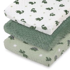 The Peanutshell Baby Changing Pad Covers Boy, Minky Table Green