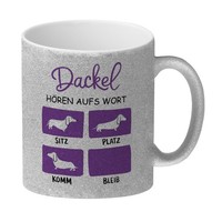 Dackel Liebe - Dackel Glitzer-Kaffeebecher