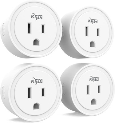 KMC Smart Plug Mini 4-Pack, Wi-Fi Outlets for Smart Home, Remote Control Lights