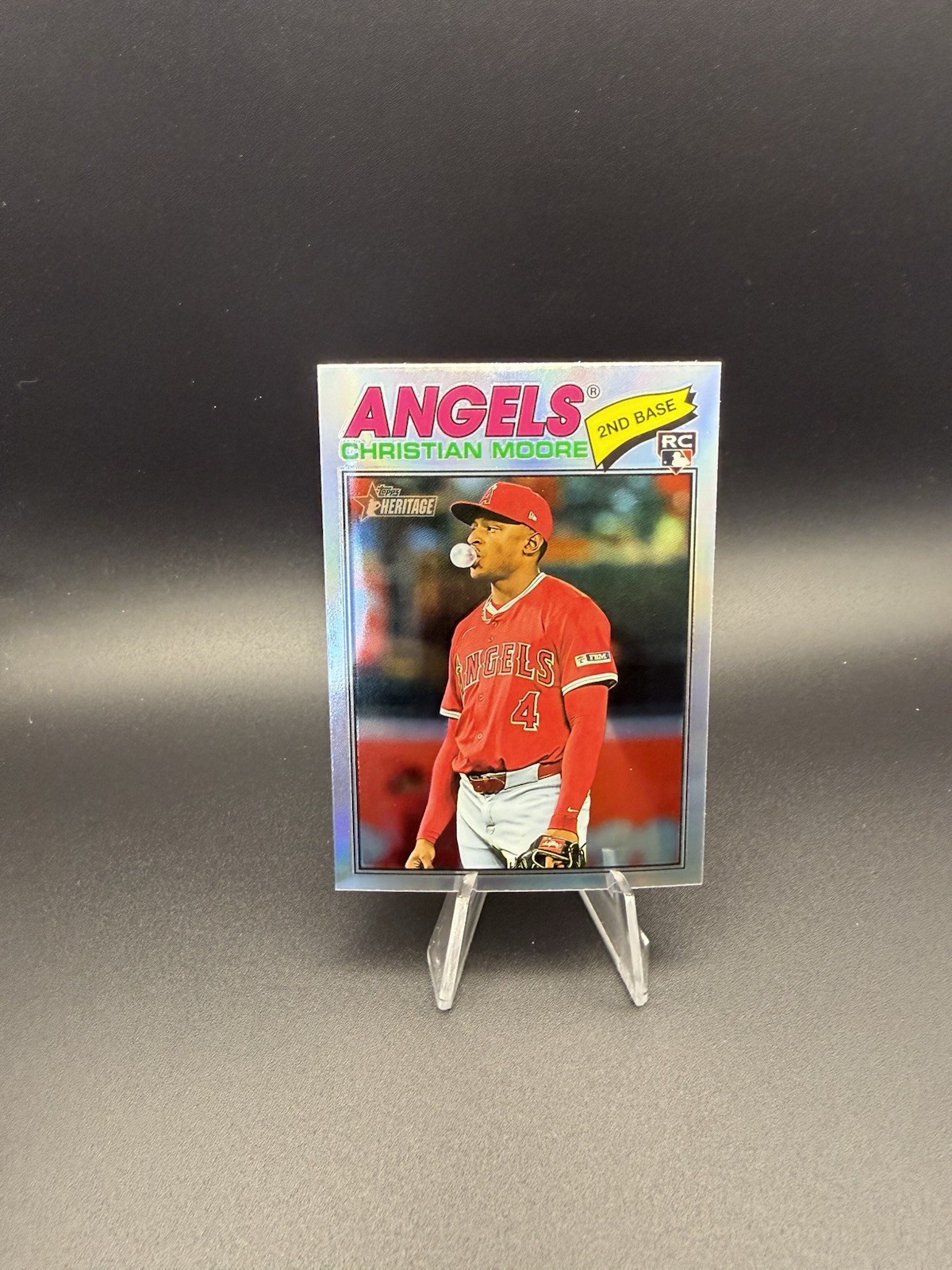 2026 Topps Heritage - Christian Moore #249 Chrome Refractor  - Angels (RC)