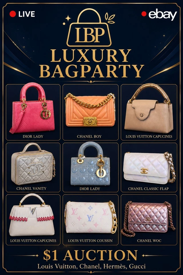 $1 START LINDY 30, CHANEL IRIDESCENT, LOUIS VUITTON MICROCHIP PIECE & MORE!