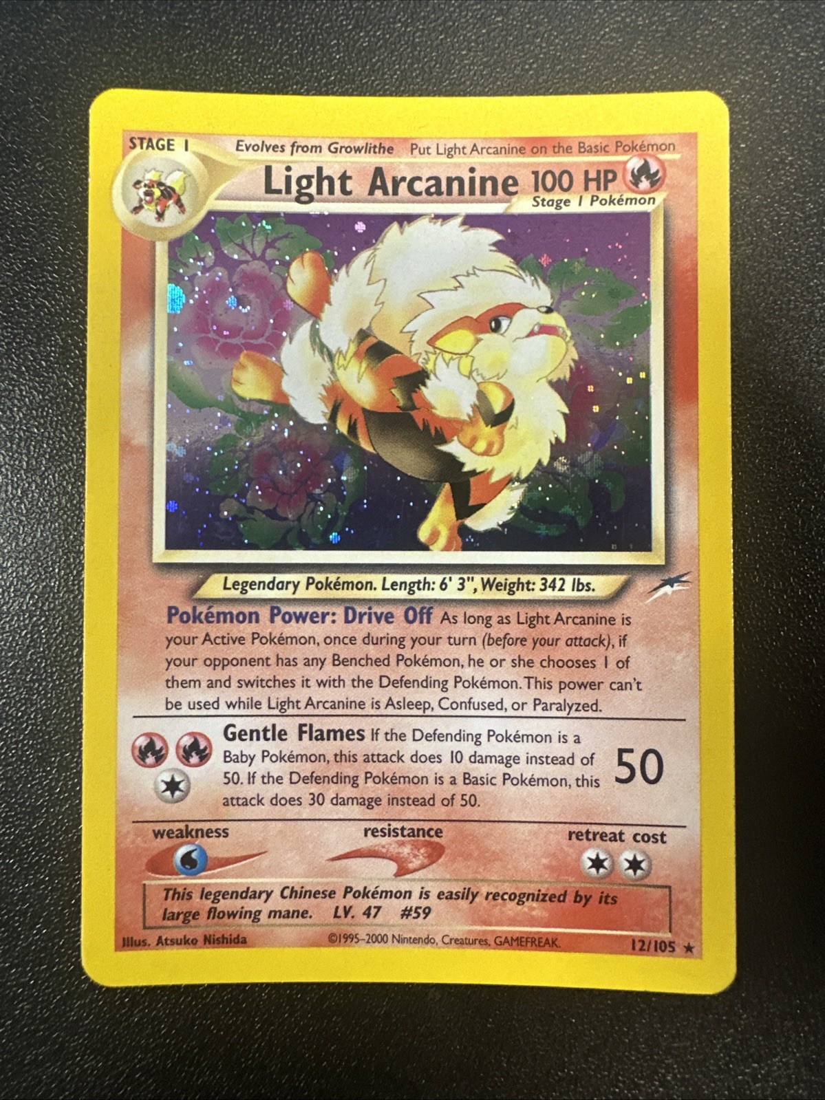 Light Arcanine 12/105 Neo Destiny Holo MP JL
