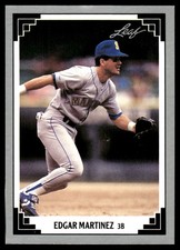 Edgar Martinez 1991 Leaf #477 Mariners MLB READ FREE SHIPPING AutographDen