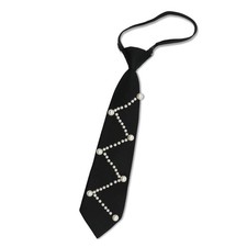Pre-tied Black Ties Neckties for Women with Rhinestone Accessory Black tie,...
