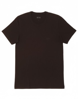 Hugo Boss Damen T-Shirt Oberteil UK 10 Small Schwarz Baumwolle CH02