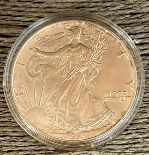 ONE ( 1 ) 1oz .999 Fine Silver Eagle | 1995 | HEAVILY TONED- Stacker Bullion