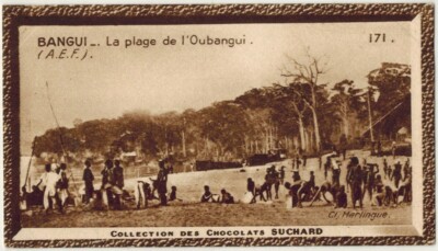 Chromo-Chocolat Suchard-Plage de l'Oubangui(AEF)-Bangui-CL.Harlingue-Ref.D.232