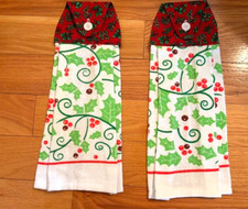 Hanging Kitchen Towels, a set of 2, cotton, new, not thick.