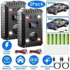 2 Ultrasonic Rodent Chaser Car Rat Mouse Repellent Rechargeable Battery Operated