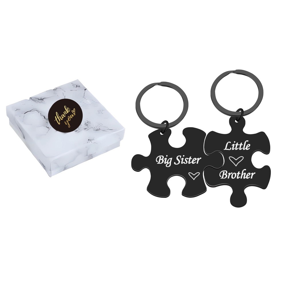 Brother Sister Keychain Set Big Brother Gifts from Sister for Little Brother ...