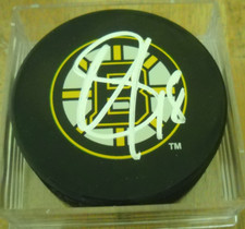 STEPHANE YELLE AUTOGRAPH SIGNED PUCK COA BOSTON BRUINS