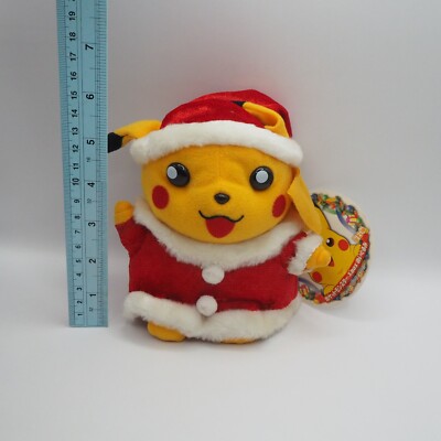 Pikachu C0909 Christmas Santa Pokemon Banpresto 1998 Plush 6