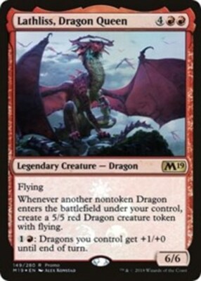 1x Lathliss, Dragon Queen - Foil - Media Promo - (NM-Mint) Book Insert Promos - 